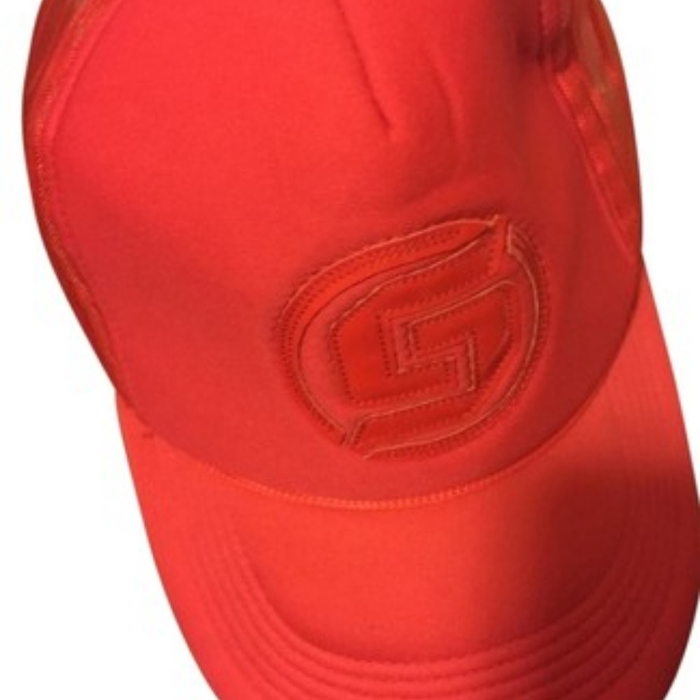 red baseball hat cap